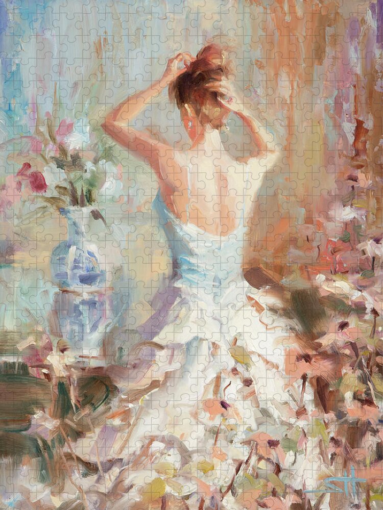 Romance Jigsaw Puzzle featuring the painting Figurative II by Steve Henderson