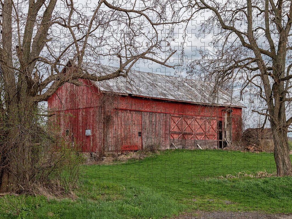 Barn Jigsaw Puzzle featuring the photograph Fingerlakes Red by Rod Best