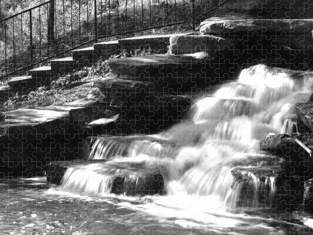 Columbia Jigsaw Puzzle featuring the photograph Finlay Park 124 BW by Joseph C Hinson