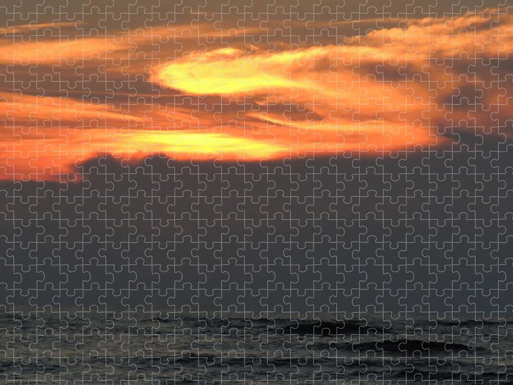 Sunrise Jigsaw Puzzle featuring the photograph Fire in the Morning Sky by Vincent Green