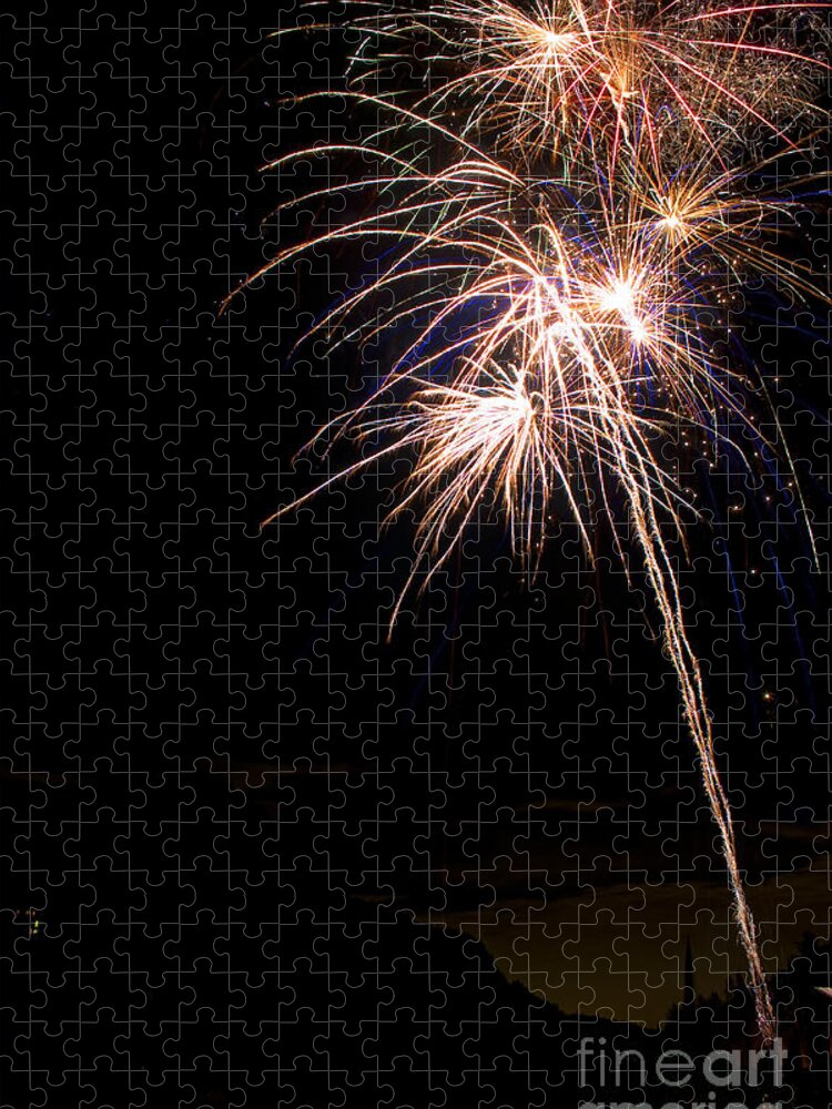 Fireworks Jigsaw Puzzle featuring the photograph Fireworks  by James BO Insogna