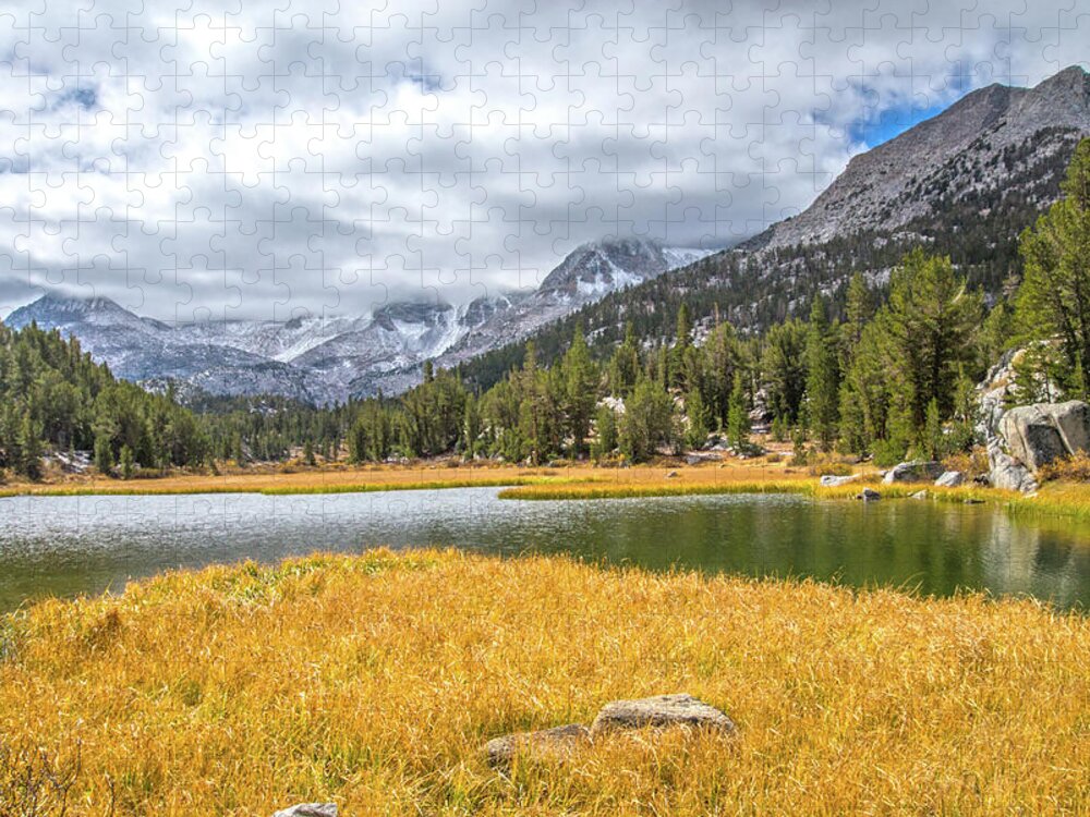 High Sierra Jigsaw Puzzle featuring the photograph First Snowfall in Little Lakes Valley by Lynn Bauer
