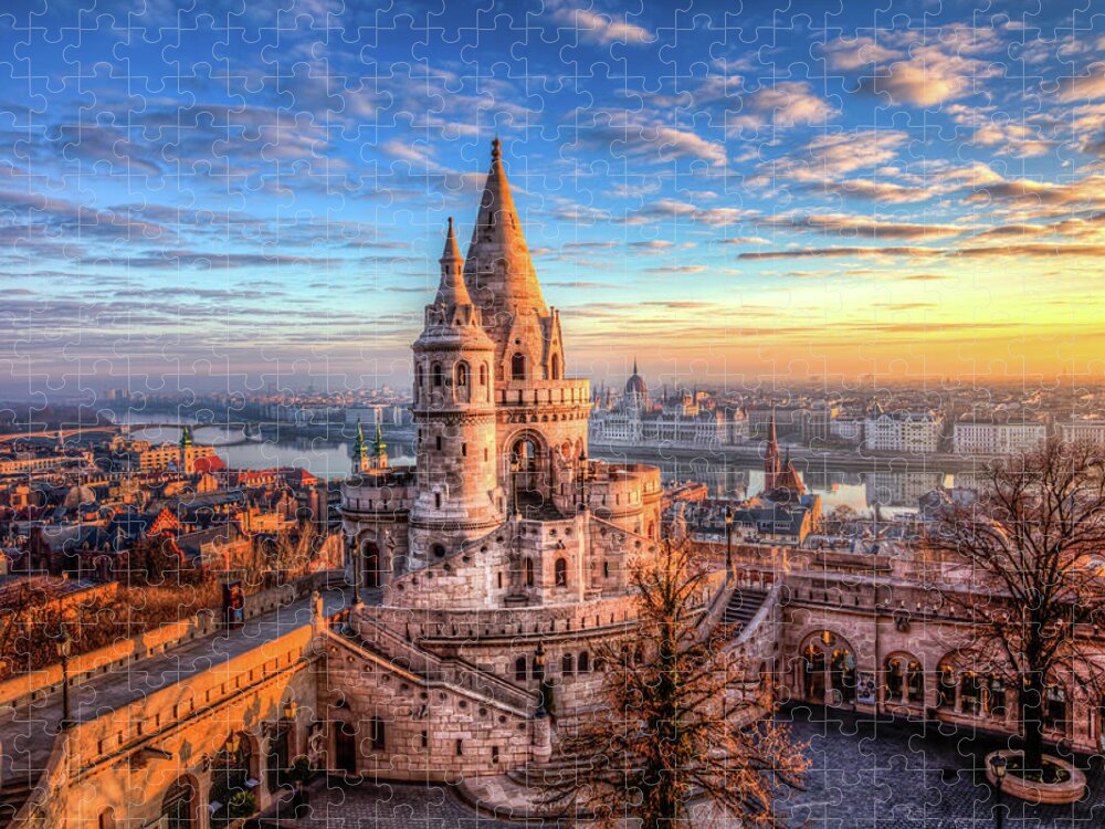 Budapest Jigsaw Puzzle featuring the photograph Fisherman's Bastion in Budapest by Shawn Everhart