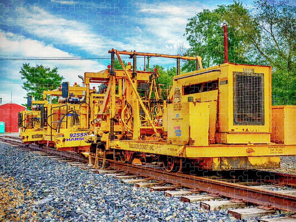 2d Jigsaw Puzzle featuring the photograph Fixing The Track by Brian Wallace