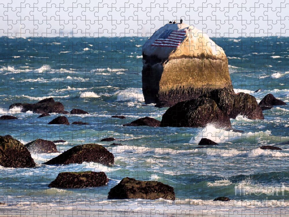 Flag Rock Jigsaw Puzzle featuring the photograph Flag Rock by Janice Drew