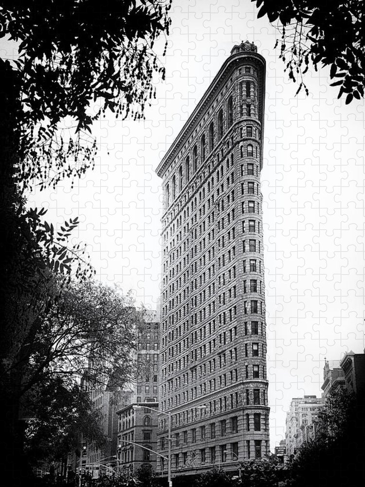 Building Jigsaw Puzzle featuring the photograph Flatiron Noir by Jessica Jenney