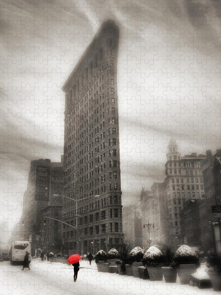 Flatiron Jigsaw Puzzle featuring the photograph Flatiron Winter's Day  by Jessica Jenney