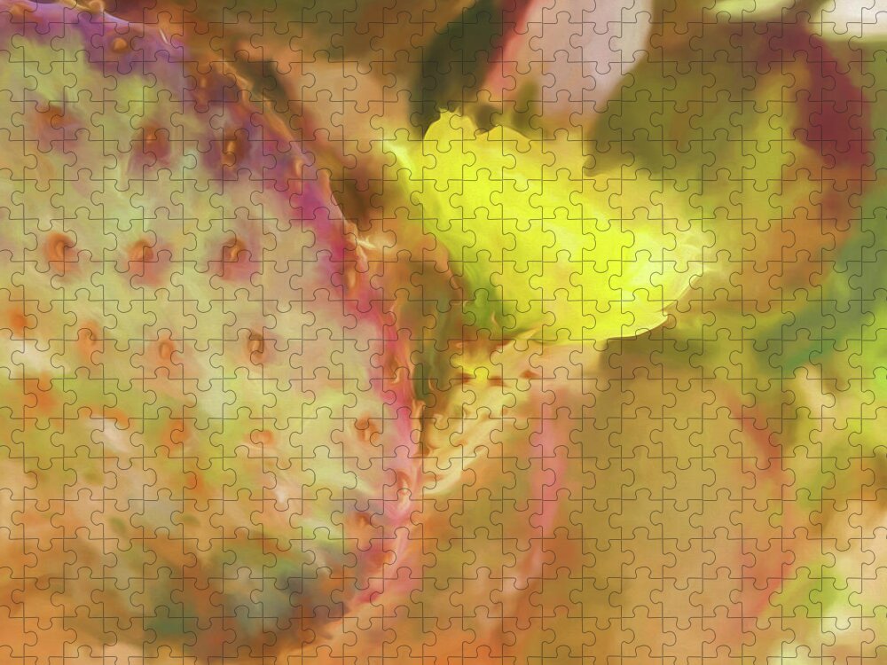 Cactus Jigsaw Puzzle featuring the digital art Flowering Pear by Scott Campbell