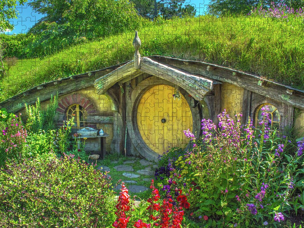 Hobbiton Jigsaw Puzzle featuring the photograph Flowers In The Shire by Racheal Christian