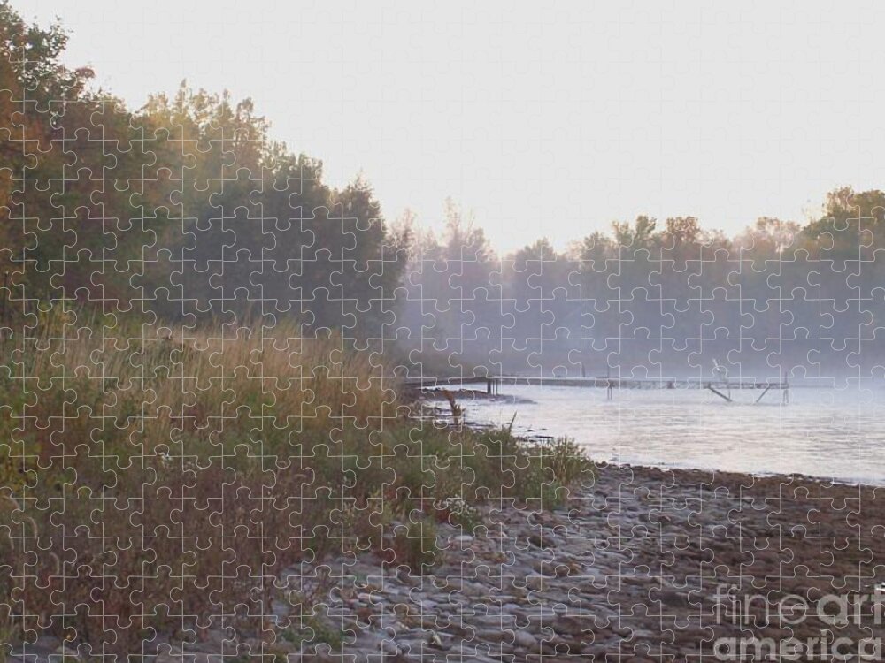 Fog Jigsaw Puzzle featuring the photograph Fog in Carp Bay by Deb Stroh-Larson
