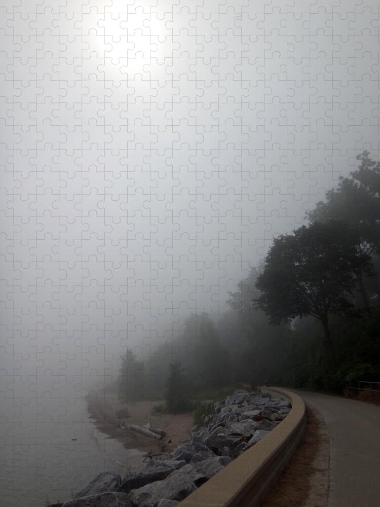 Trail Jigsaw Puzzle featuring the photograph Foggy Trail by Brooke Bowdren