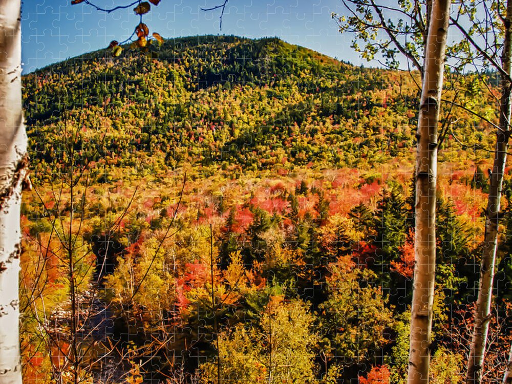 #fallfun Jigsaw Puzzle featuring the photograph Foliage View from Crawford Notch road by Jeff Folger