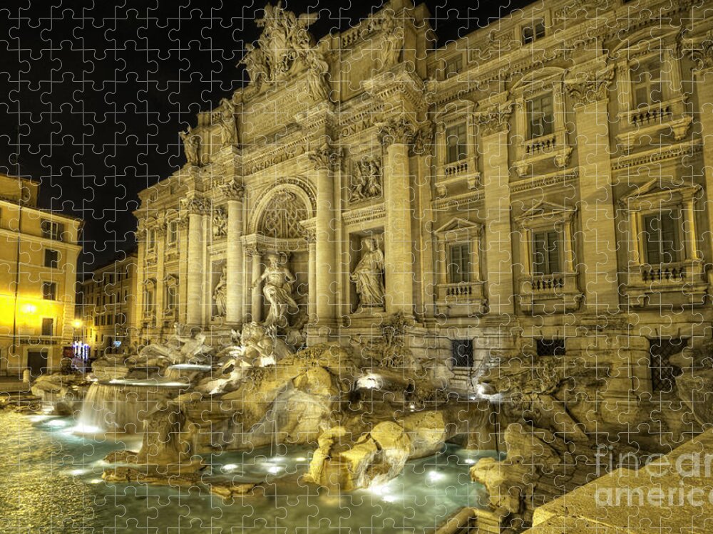 Yhun Suarez Jigsaw Puzzle featuring the photograph Fontana di Trevi 1.0 by Yhun Suarez