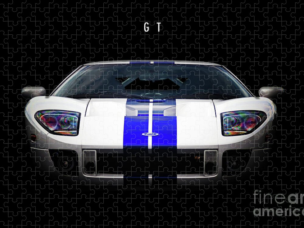 Ford Jigsaw Puzzle featuring the digital art Ford GT by Airpower Art