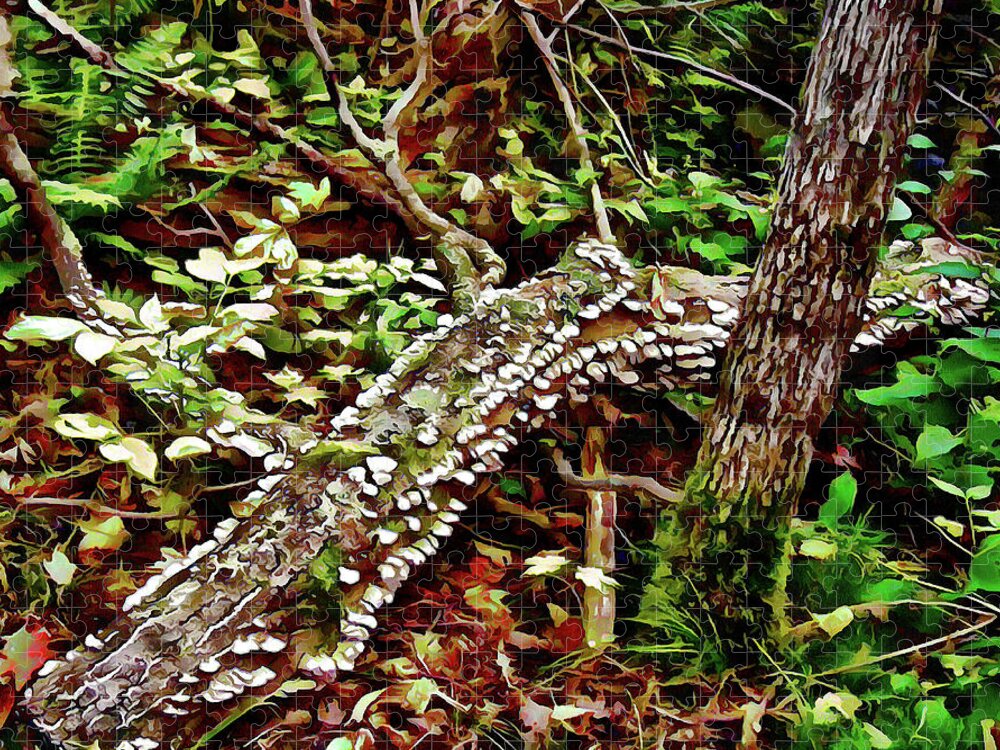 Forest Jigsaw Puzzle featuring the digital art Forest Floor by Leslie Montgomery