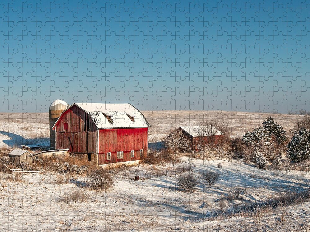 Barn Jigsaw Puzzle featuring the photograph Forgotten Farm by Todd Klassy