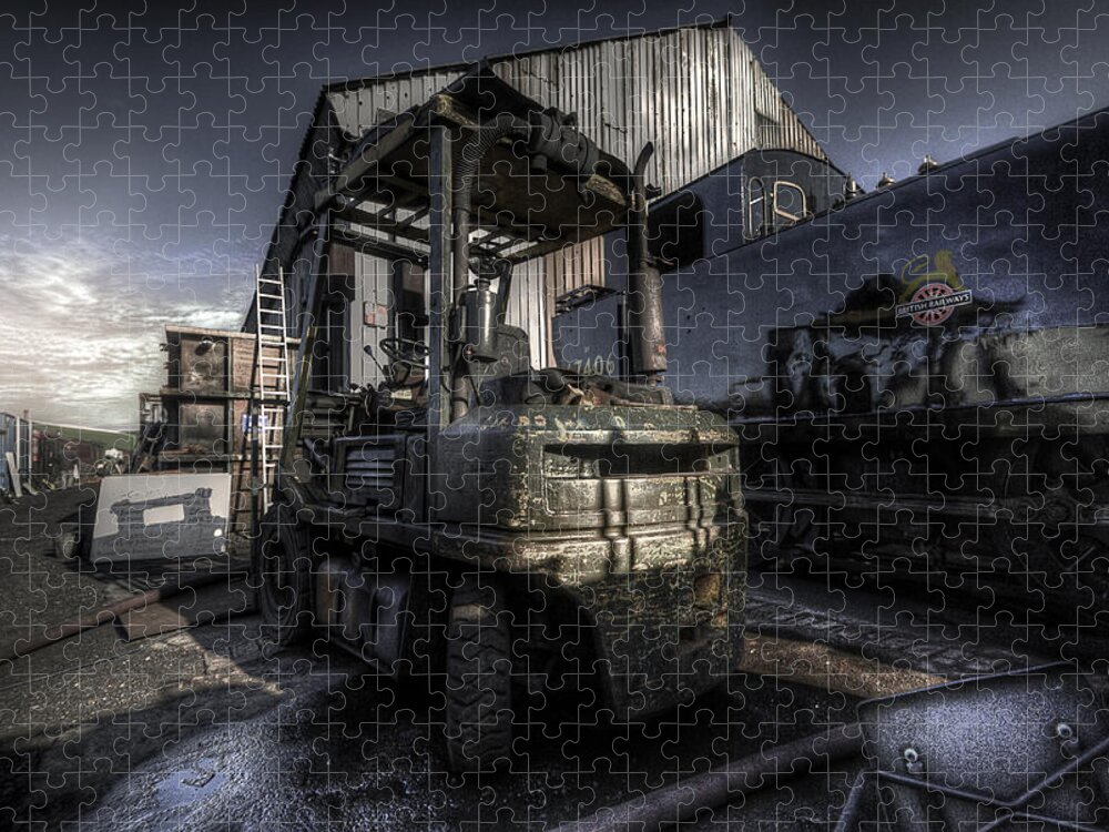 Art Jigsaw Puzzle featuring the photograph Forklift by Yhun Suarez