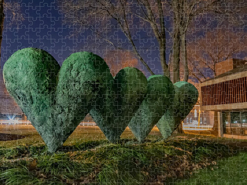 Christmas Jigsaw Puzzle featuring the photograph Four Hearts by Brian MacLean