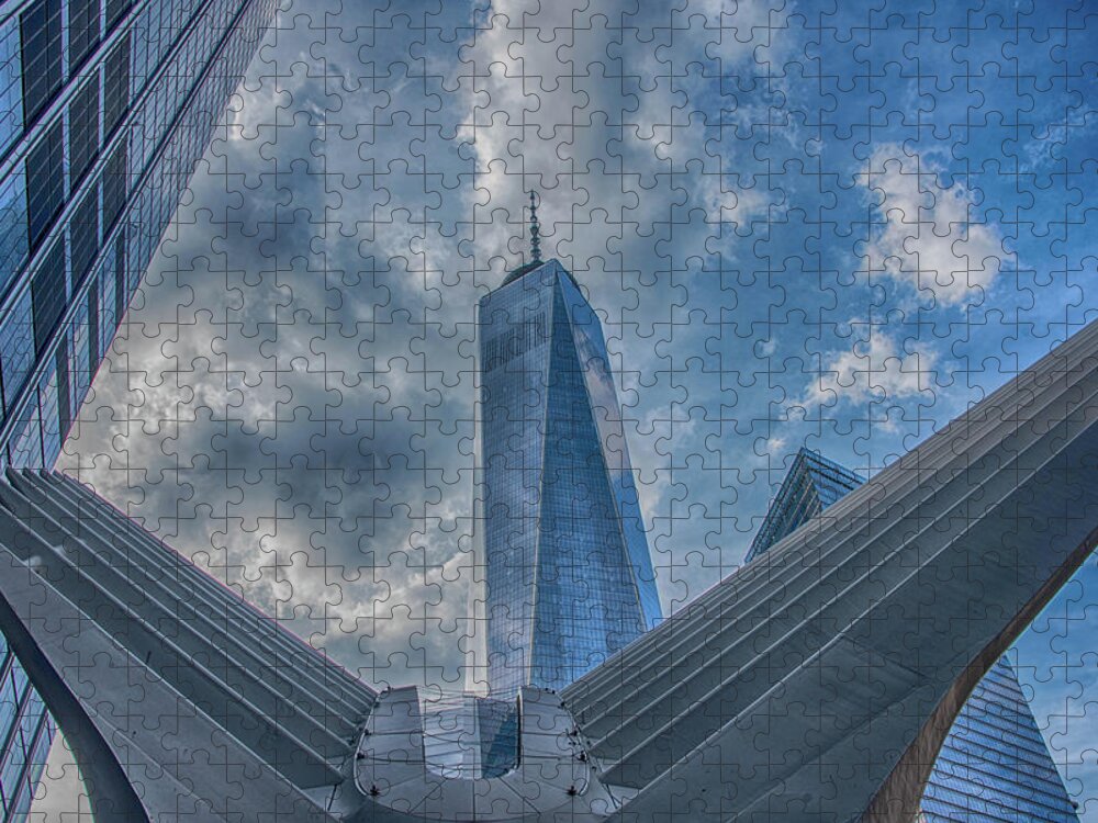  Jigsaw Puzzle featuring the photograph Freedom Tower by Alan Goldberg