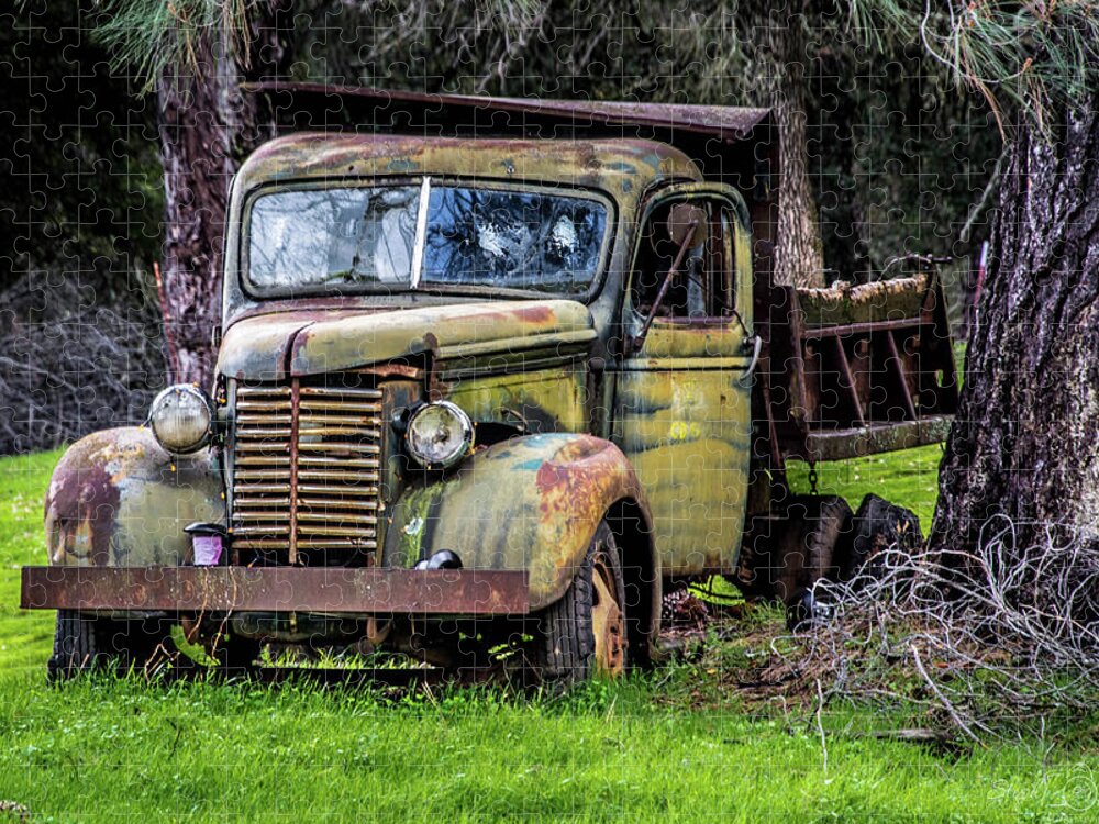 Old Truck Jigsaw Puzzle featuring the photograph French Creek Truck by Steph Gabler