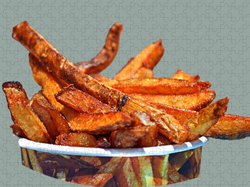 French Fries Jigsaw Puzzle featuring the photograph French Fries on the Boards by Bill Swartwout