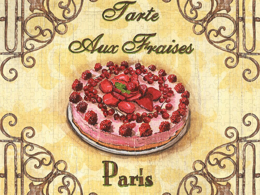 Cuisine Jigsaw Puzzle featuring the painting French Pastry 1 by Debbie DeWitt