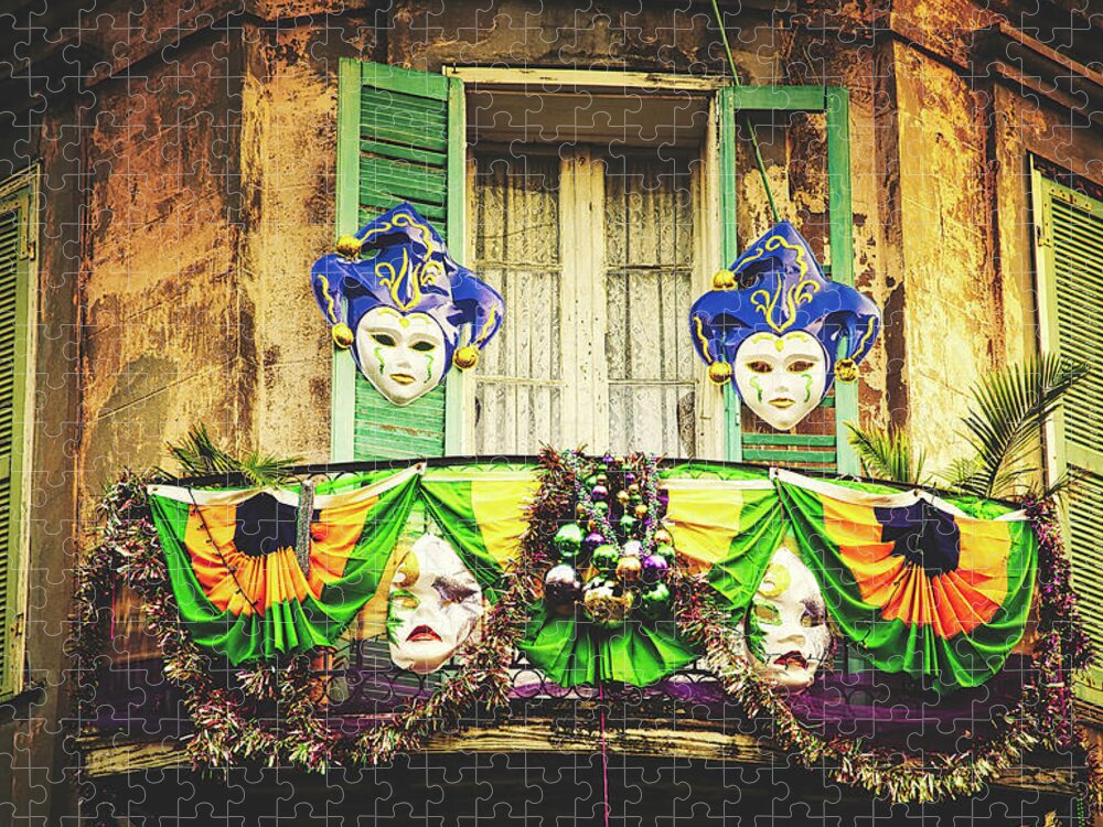 French Quarter Mardi Gras Decorations Jigsaw Puzzle by Mountain Dreams -  Pixels Puzzles