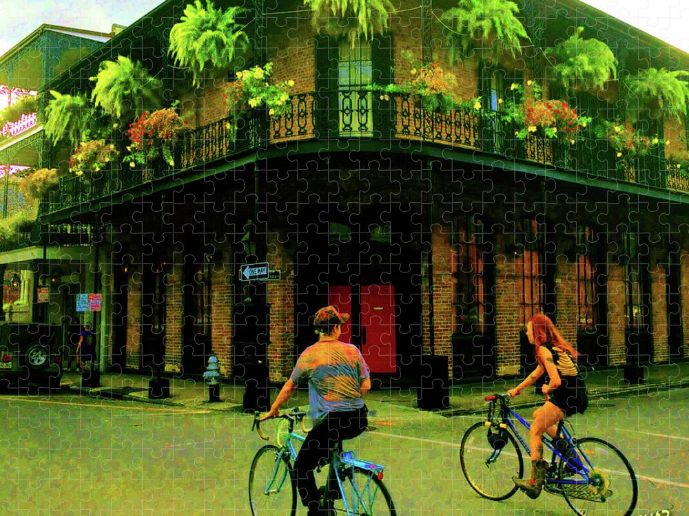 New Or Lens Jigsaw Puzzle featuring the photograph French Quarter Flirting On The Go by CHAZ Daugherty