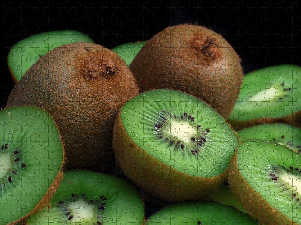 Kiwi Jigsaw Puzzle featuring the photograph Fresh Kiwi by Terence Davis