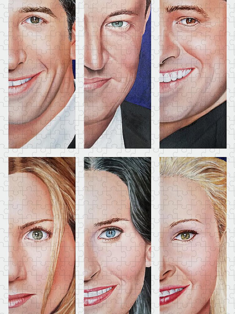 Friends Tv Show Jigsaw Puzzle featuring the painting Friends Set Two by Vic Ritchey