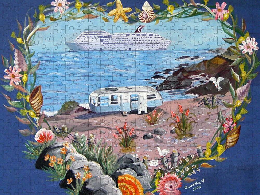 Ship Jigsaw Puzzle featuring the painting From Rags to Riches by Quwatha Valentine