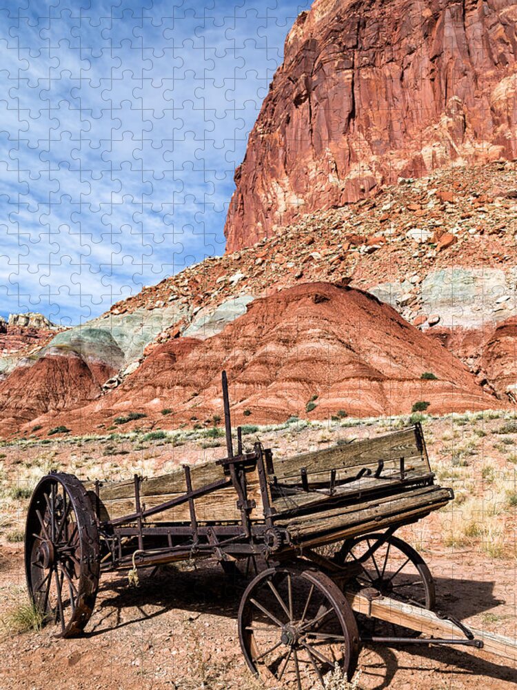 Antique Wagon Jigsaw Puzzle featuring the photograph Fruita Wagon by Kathleen Bishop