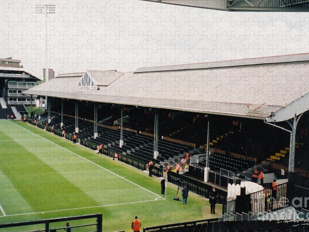 Fulham Jigsaw Puzzle featuring the photograph Fulham - Craven Cottage - East Stand Stevenage Road 4 - Leitch - July 2004 by Legendary Football Grounds