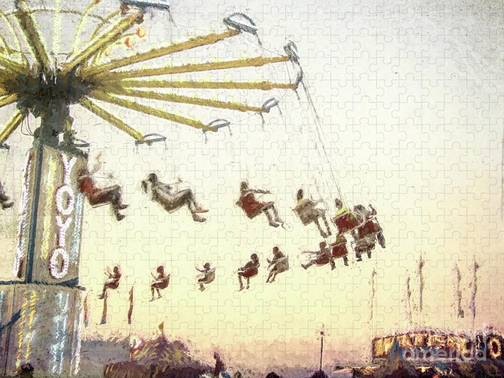 Texture Jigsaw Puzzle featuring the photograph Fun Fair by Andrea Anderegg