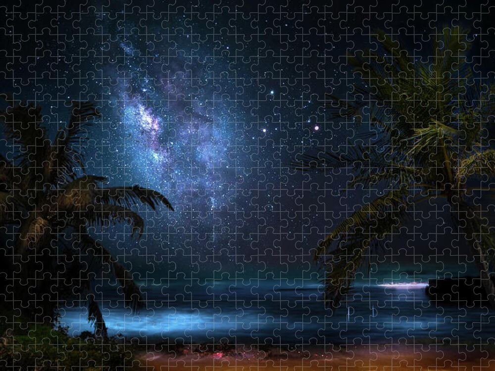 Milky Way Jigsaw Puzzle featuring the photograph Galaxy Beach by Mark Andrew Thomas