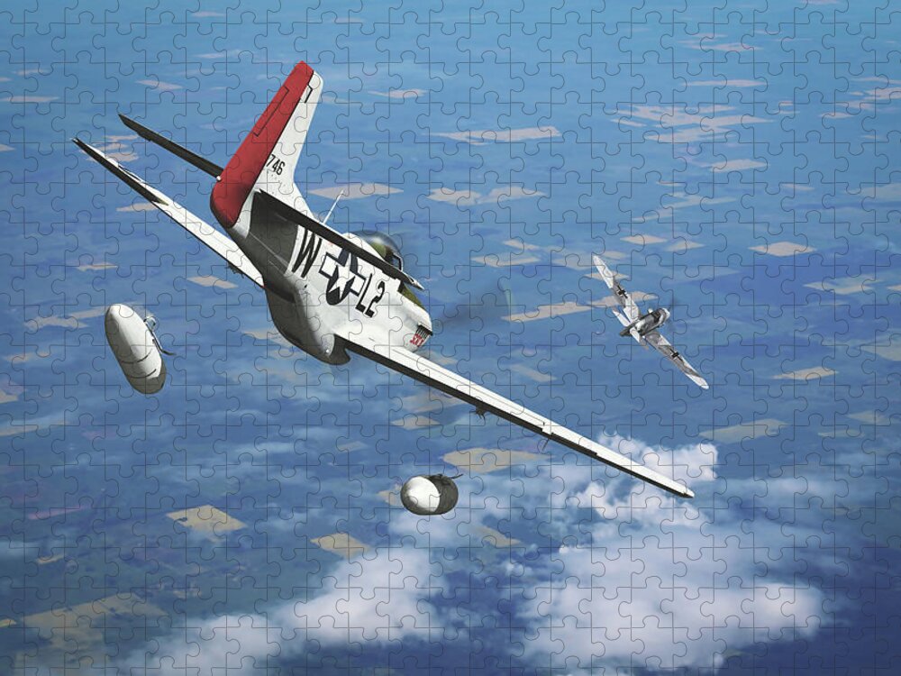 Usaaf Jigsaw Puzzle featuring the digital art Game On by Mark Donoghue