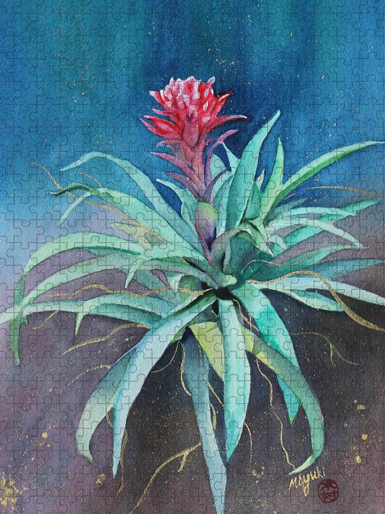 Flower Jigsaw Puzzle featuring the painting Sparkling Glory by Kelly Miyuki Kimura