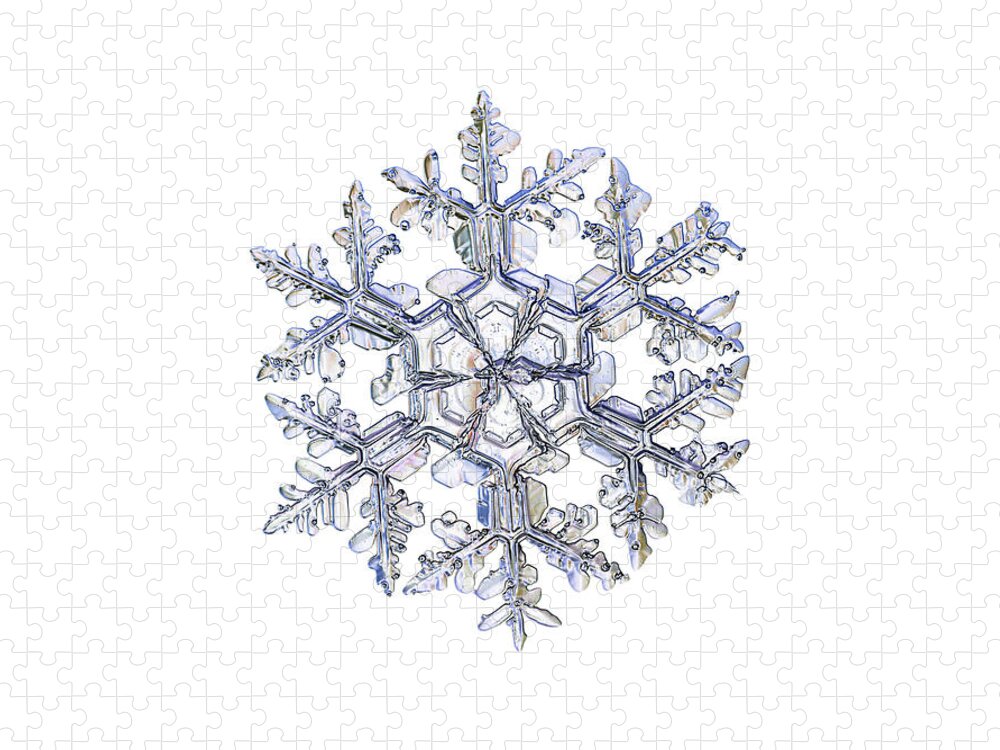 Snowflake Jigsaw Puzzle featuring the photograph Gardener's dream, white version by Alexey Kljatov