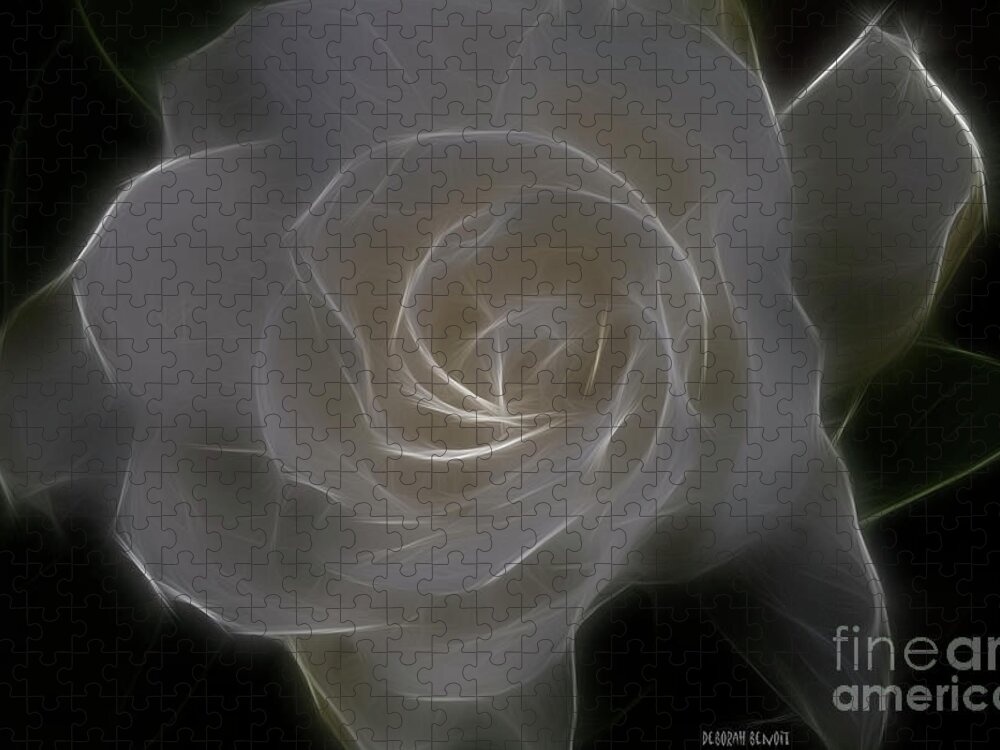 Gardenia Jigsaw Puzzle featuring the photograph Gardenia Blossom by Deborah Benoit