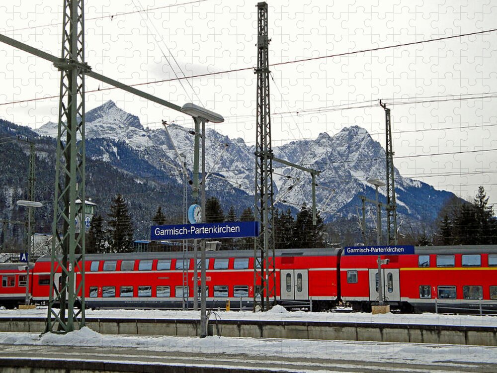 Garmisch Partenkirchen Jigsaw Puzzle featuring the photograph Garmisch-Partenkirchen in Winter by Robert Meyers-Lussier