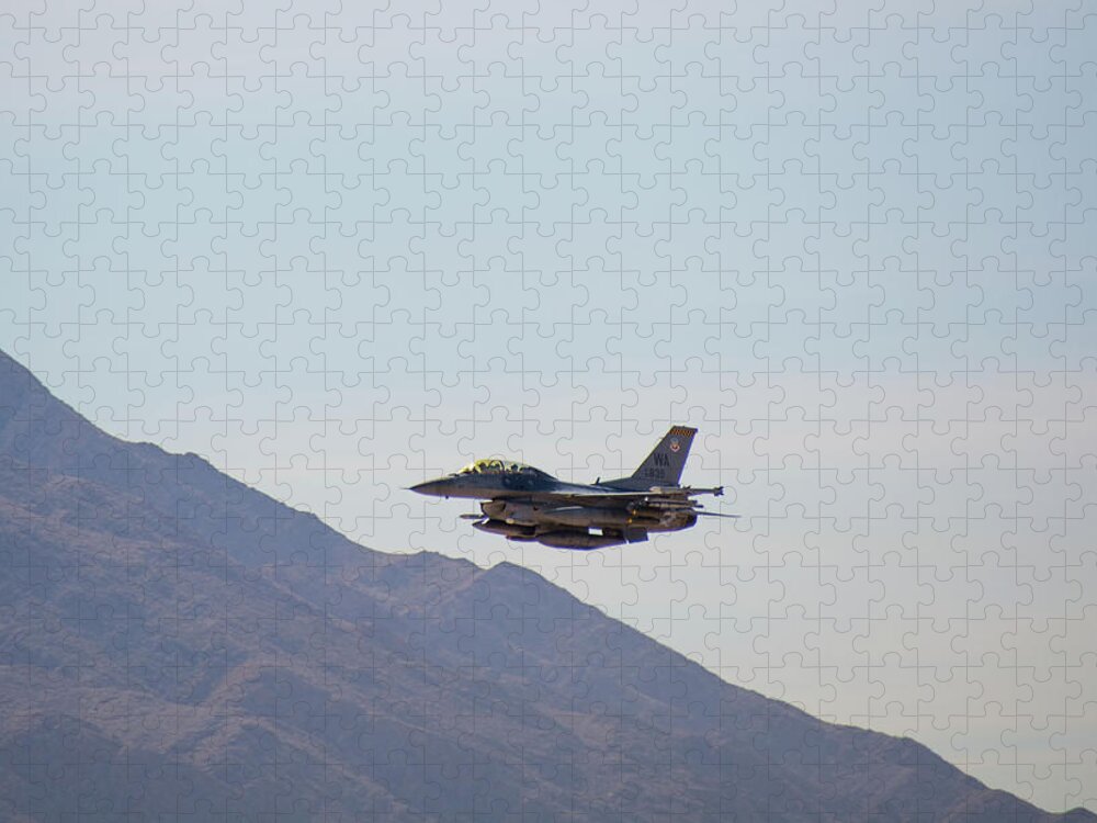 General Dynamics Jigsaw Puzzle featuring the photograph General Dynamics F-16 WA 839 - Nellis AFB by John Black