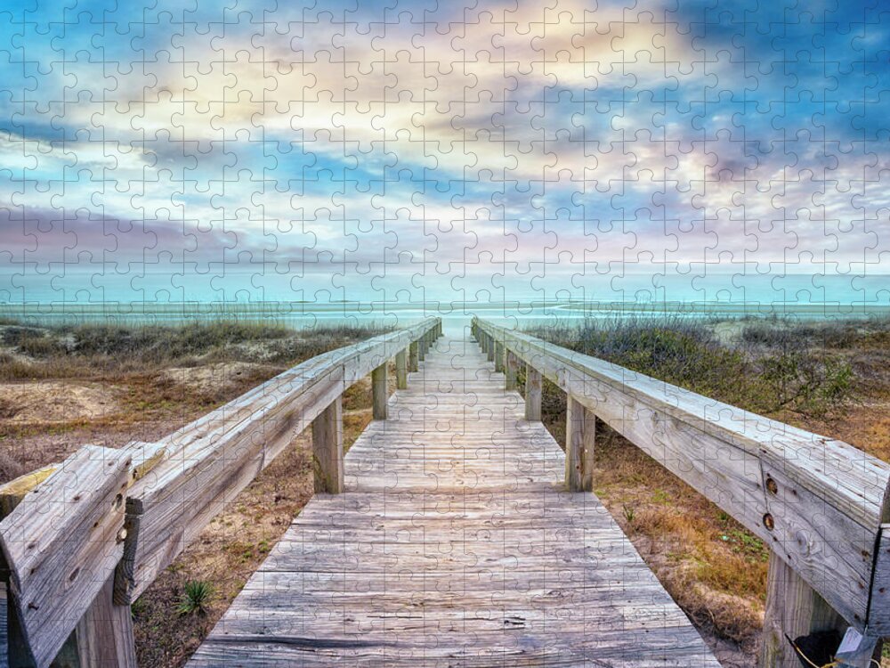 Clouds Jigsaw Puzzle featuring the photograph Gentle Morning Walk by Debra and Dave Vanderlaan