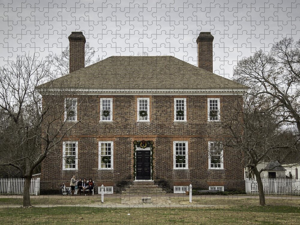 2014 Jigsaw Puzzle featuring the photograph George Wythe House Williamsburg 2014 by Teresa Mucha