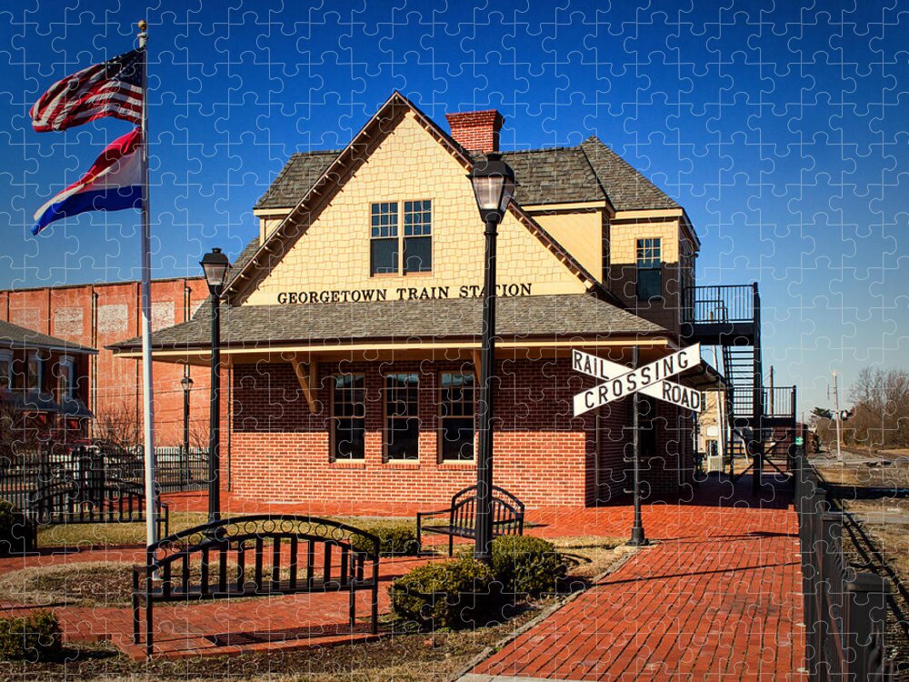 Georgetown Train Station Jigsaw Puzzle featuring the photograph Georgetown Train Station by Bill Swartwout