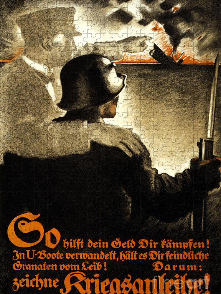 German Ww2 Propaganda Art Jigsaw Puzzle featuring the painting German WW2 propaganda art by Vintage Collectables