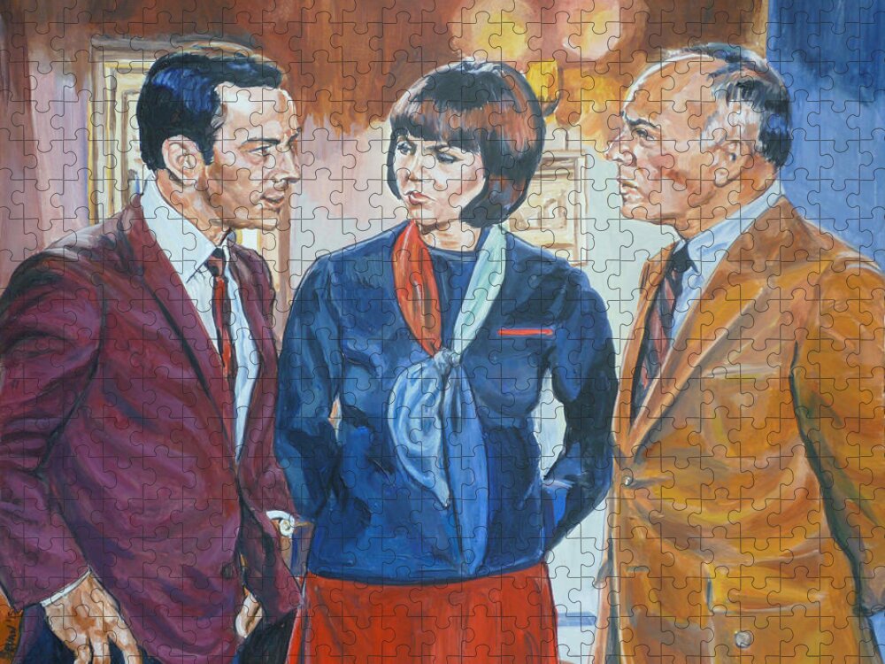 Maxwell Smart Jigsaw Puzzle featuring the painting Get Smart by Bryan Bustard