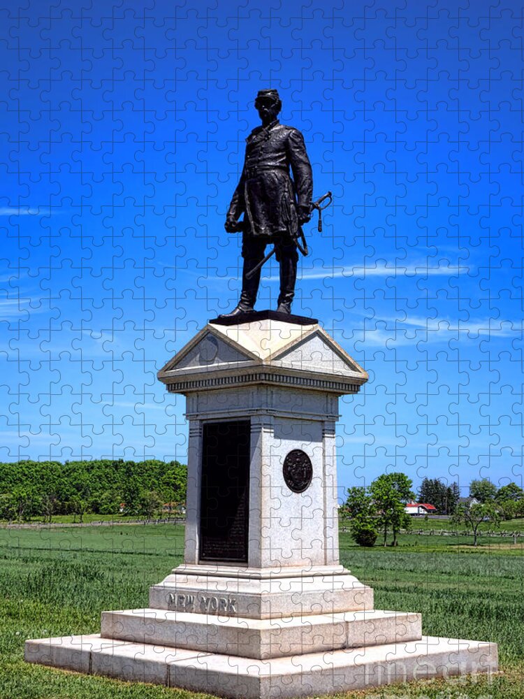 Gettysburg Jigsaw Puzzle featuring the photograph Gettysburg National Park Abner Doubleday Memorial by Olivier Le Queinec
