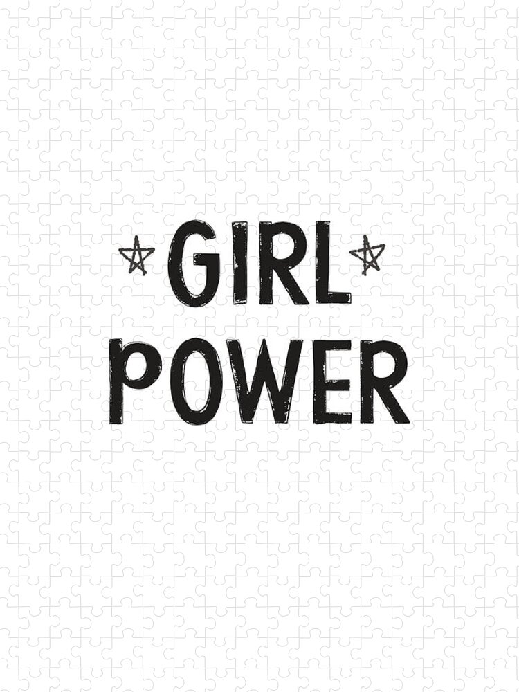 Girl Power Jigsaw Puzzle featuring the digital art Girl Power- Design by Linda Woods by Linda Woods