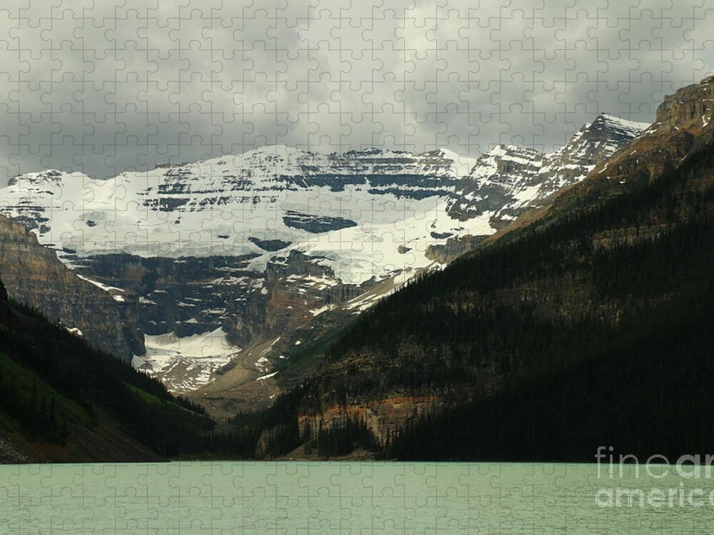 Mountain Jigsaw Puzzle featuring the photograph Glacier And Lake Louise by Christiane Schulze Art And Photography