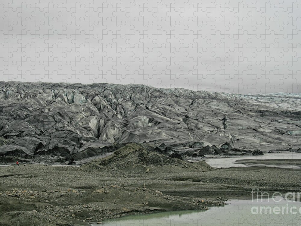 Cracks Jigsaw Puzzle featuring the photograph Glacier in Iceland by Patricia Hofmeester